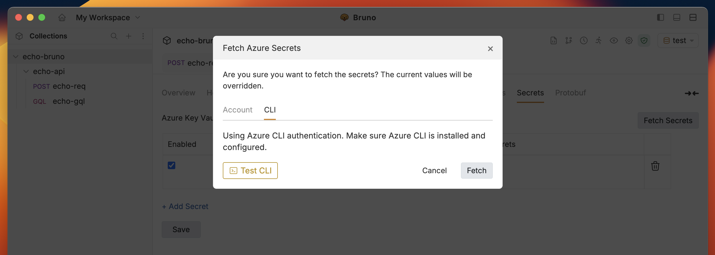 Test CLI Authentication