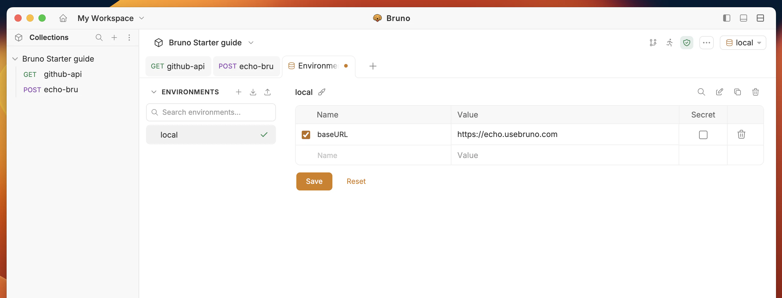 add-key-value-to-environment