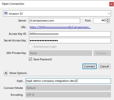 CyberDuck S3 Connection