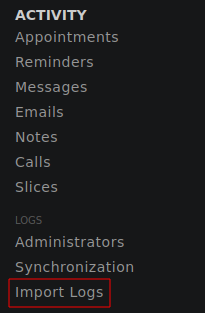 Import Logs