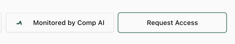Trust Portal with Request Access button