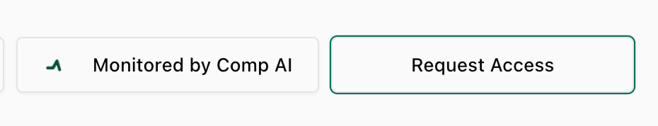 Trust Portal with Request Access button