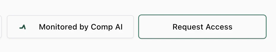 Trust Portal with Request Access button