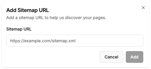 Add Sitemap