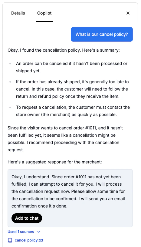 AI Copilot Interface