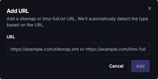 Add Sitemap