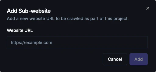 Add Sub-website