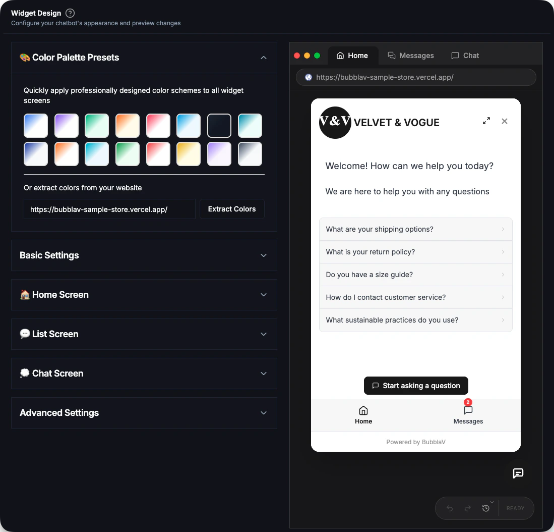 Widget Design Overview