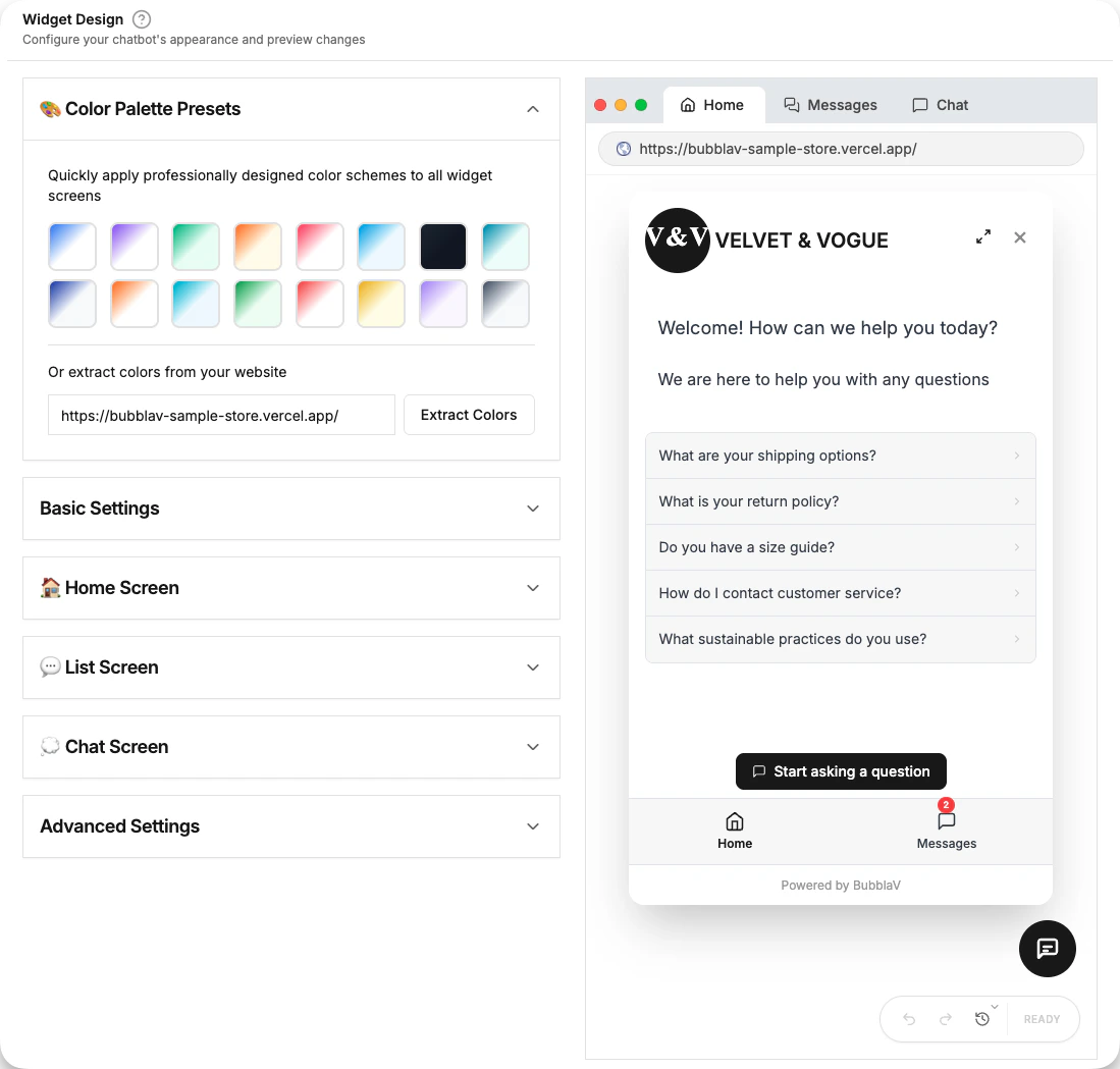 Widget Design Overview