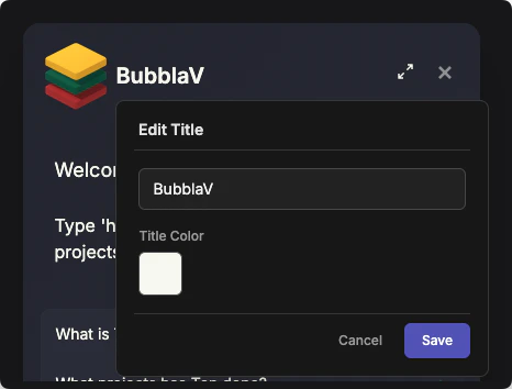Live Widget Design and Preview
