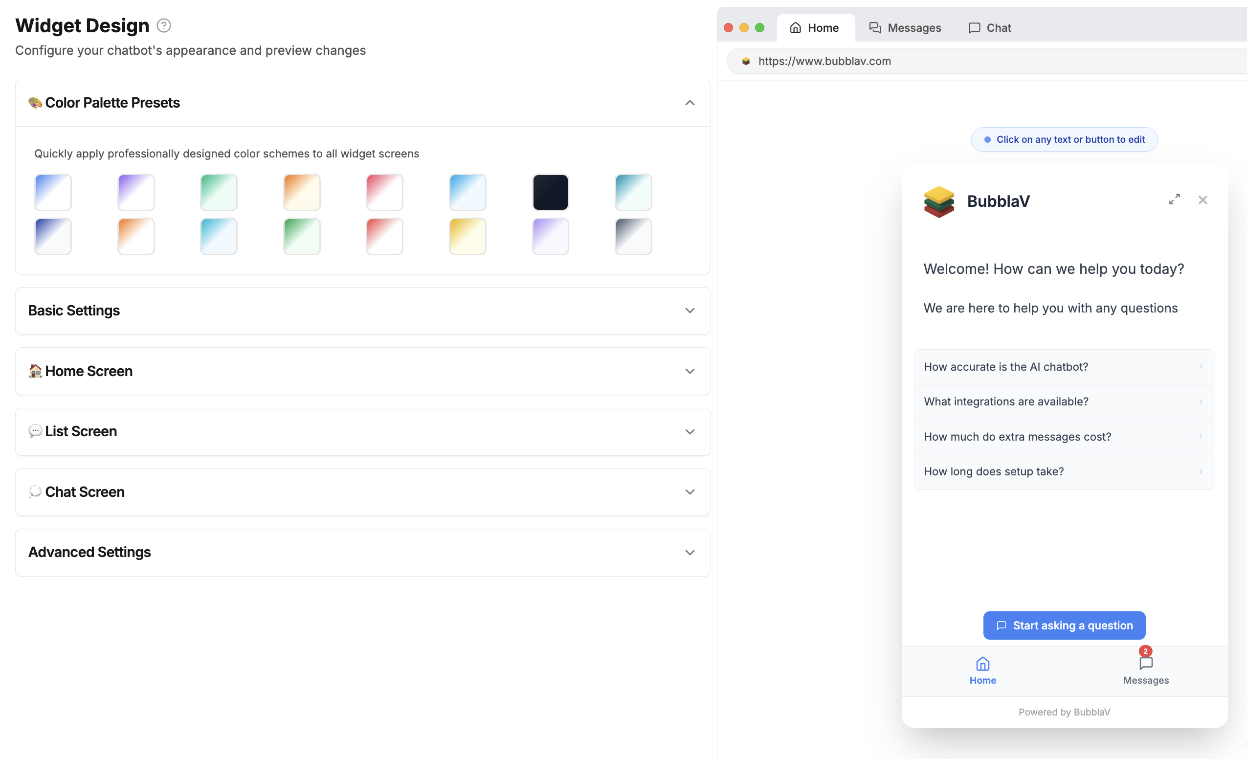 Widget Design Overview