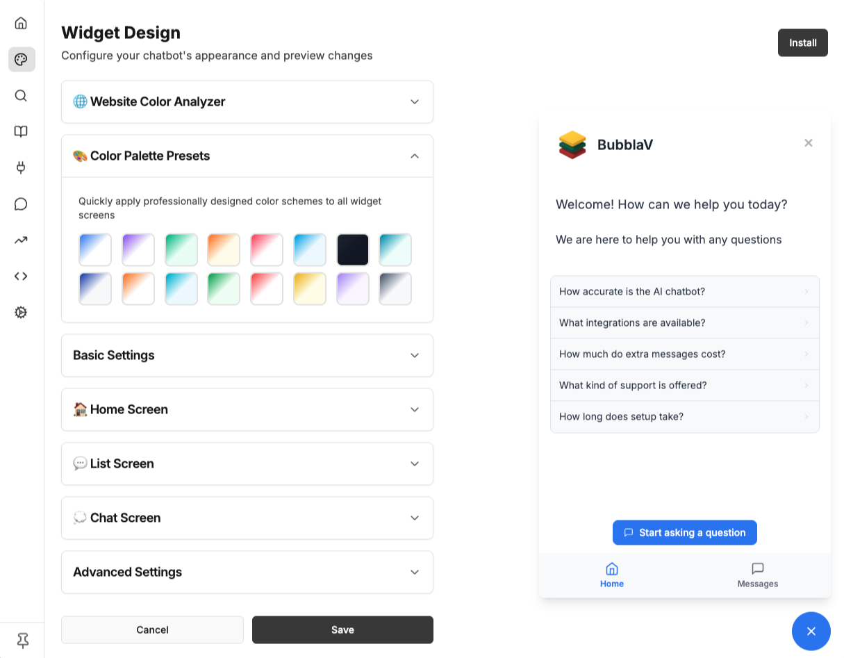 Widget Design Overview