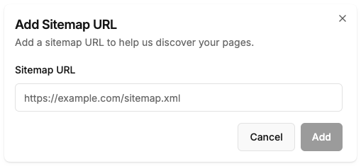 Add Sitemap