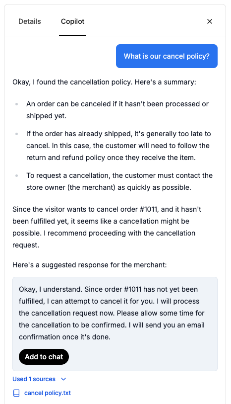AI Copilot Interface