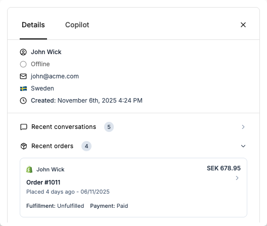 Customer Insights Panel