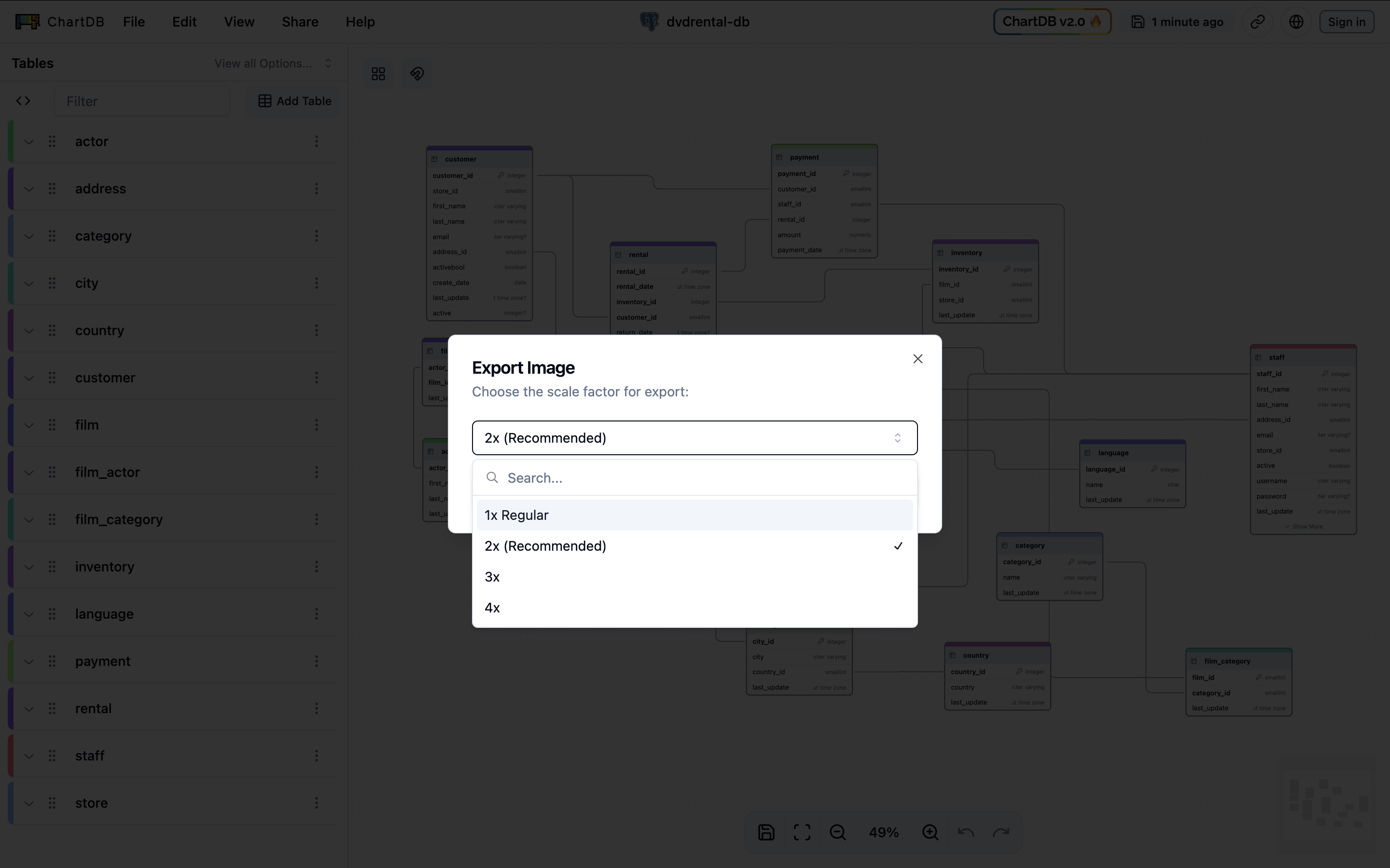 Export Image - ChartDB