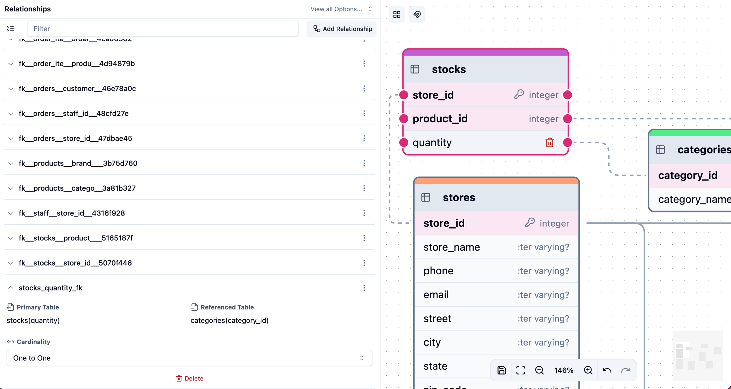 Key Refrence Creating Relationships with Foreign Keys - ChartDB