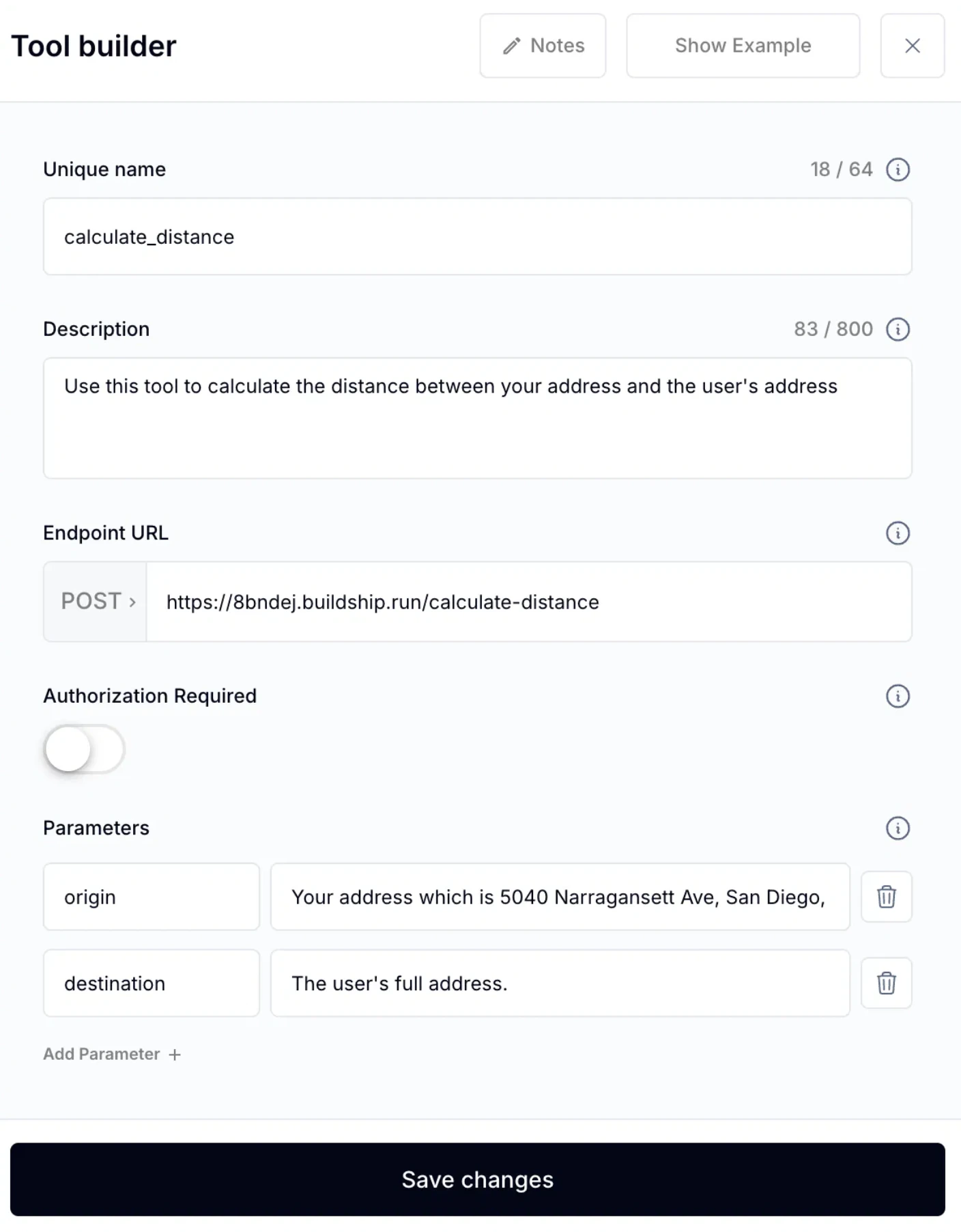Main dashboard interface