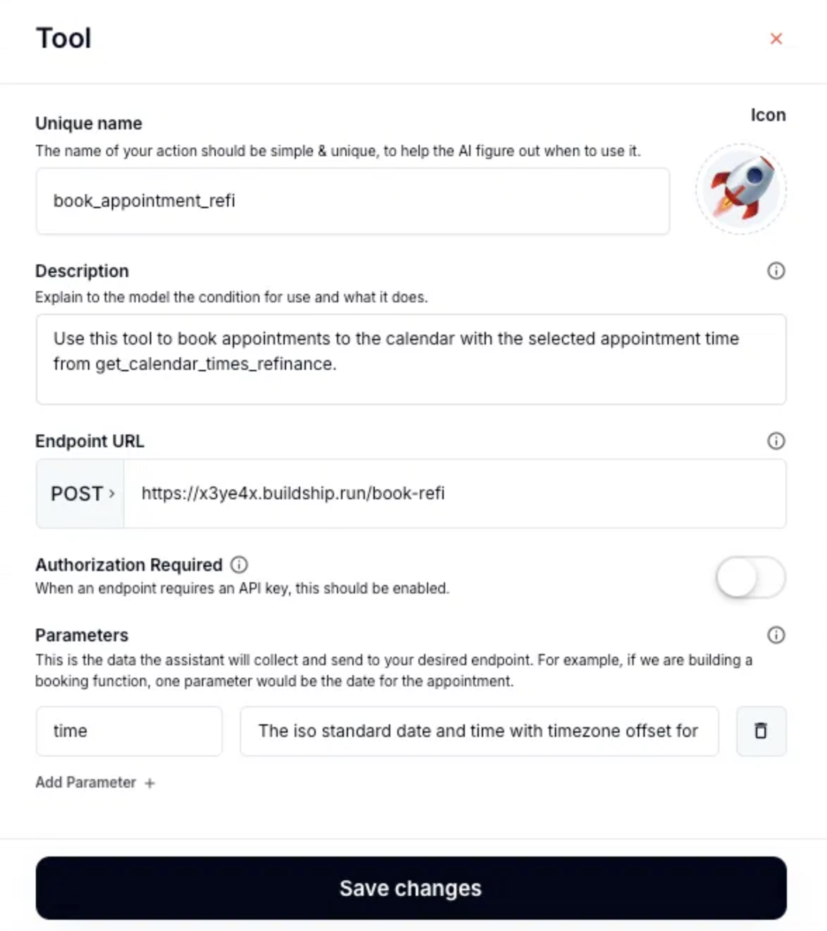 Main dashboard interface