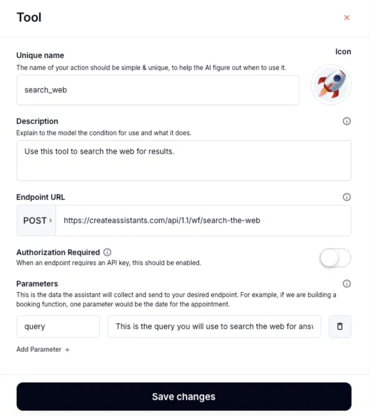Main dashboard interface