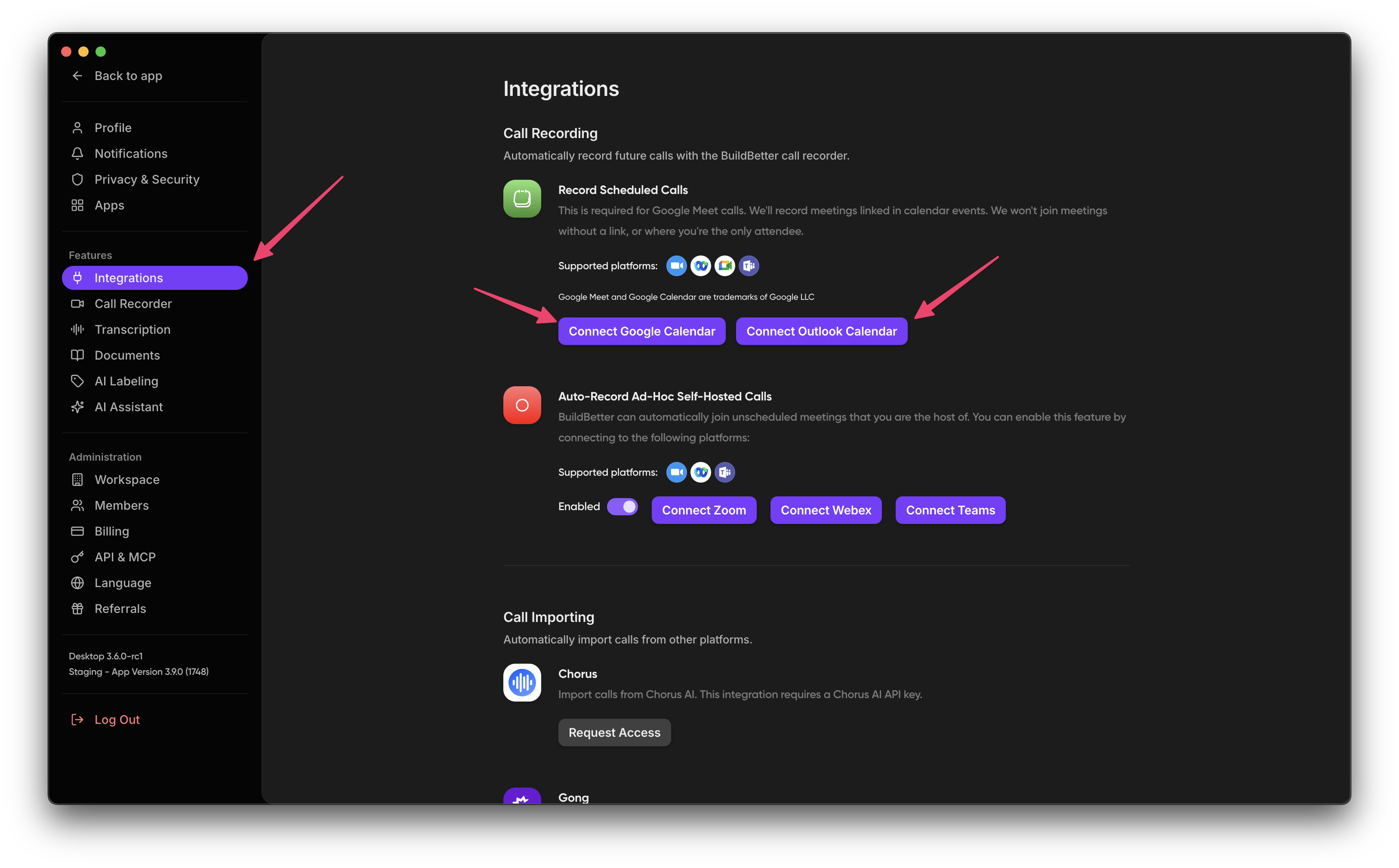 Google Calendar Integration - BuildBetter