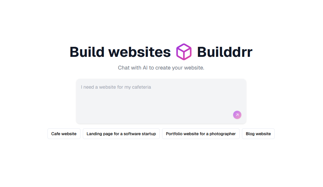 Builddrr AI Website Builder Interface