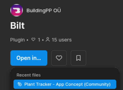 The Bilt plugin in the Figma Community