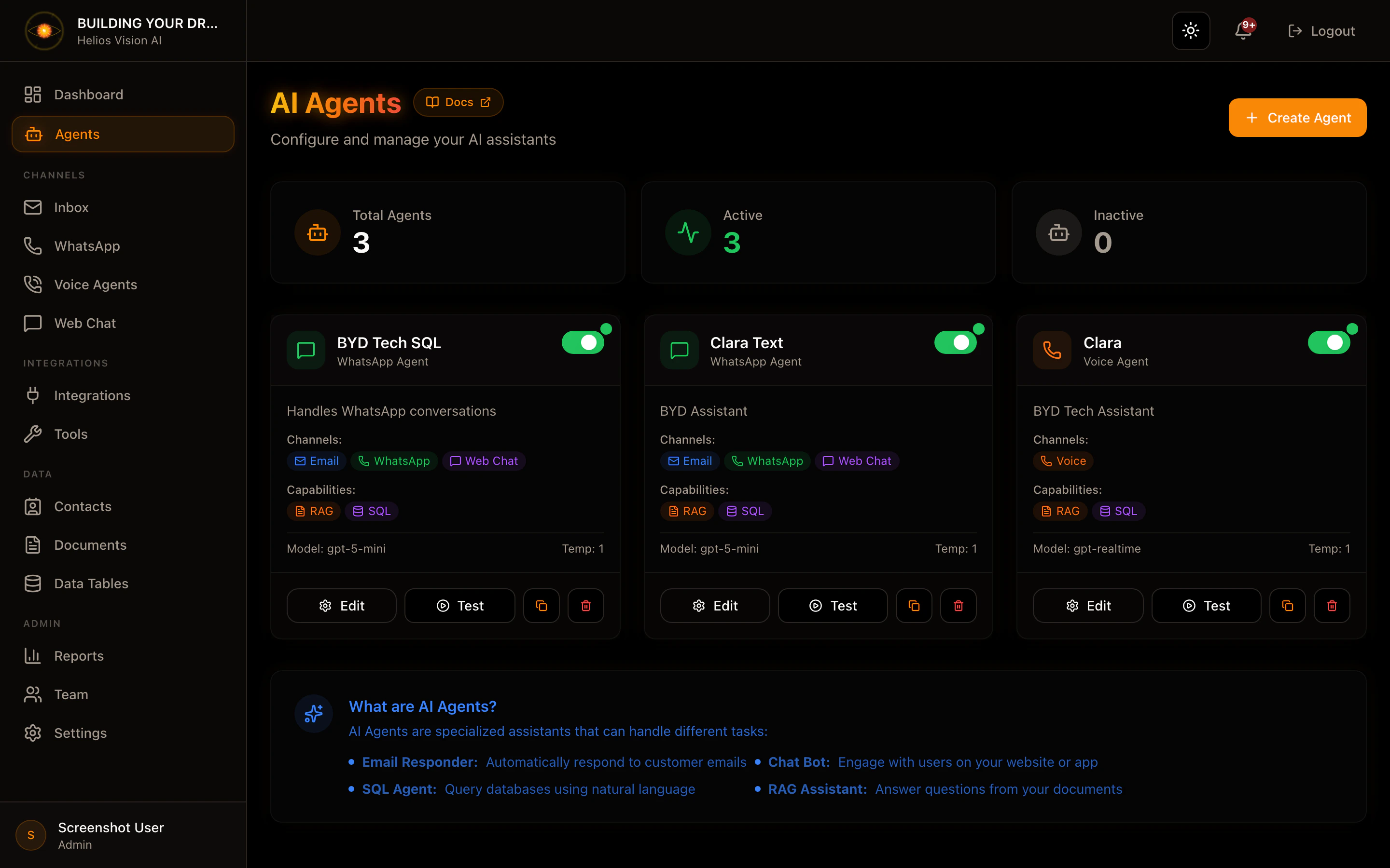 Create Agent - Step 2 (Channels)