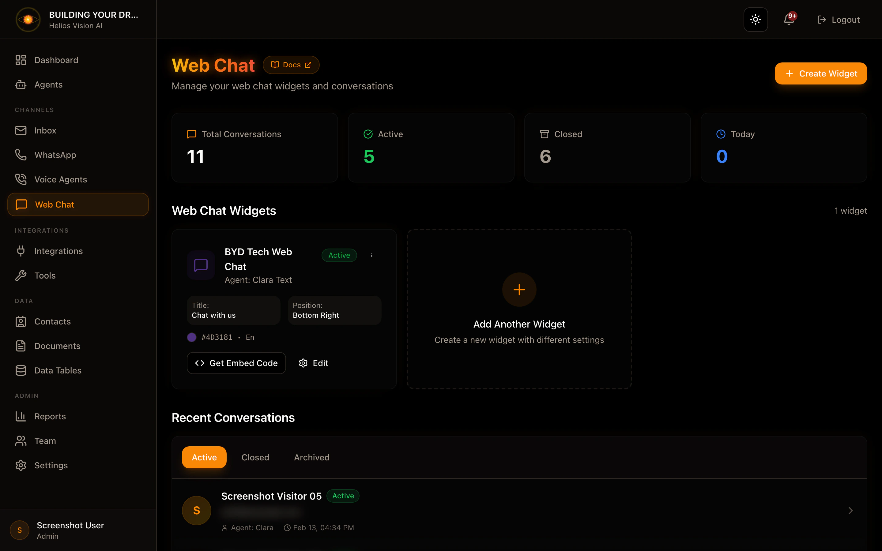Web Chat Widget