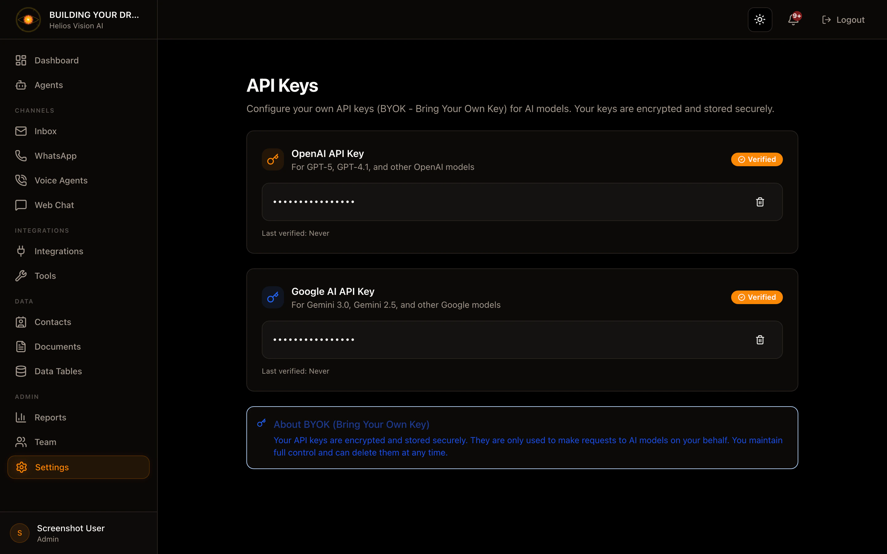 Configuración de API Keys