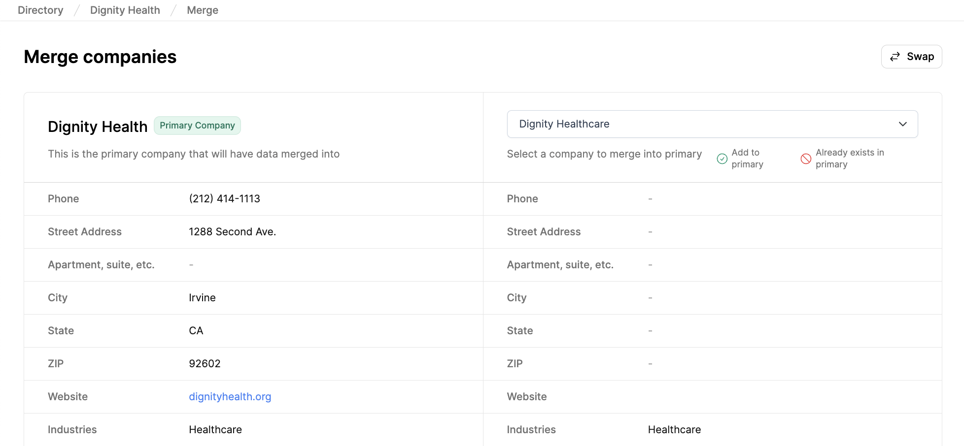 Merge Companies Pn