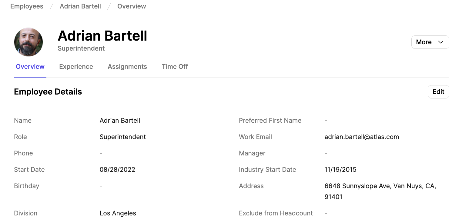 Employee Overview Pn