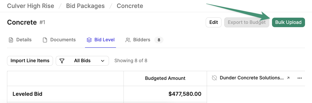 Bulk Upload Bids Pn