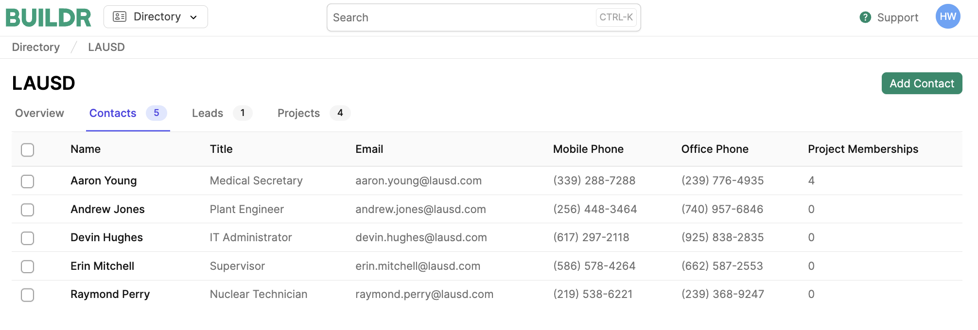 Company Contact Pn