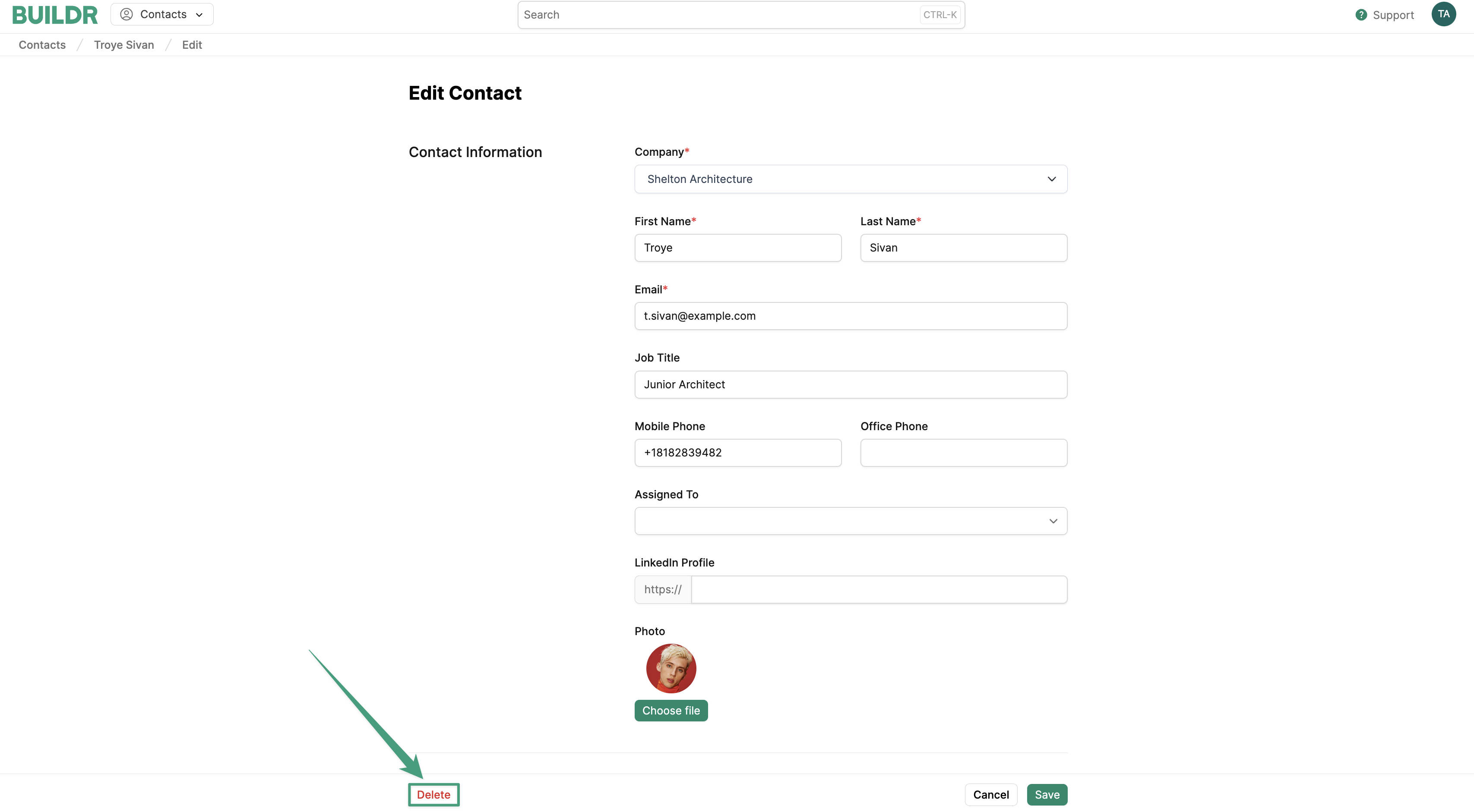 Delete Contact1 Pn