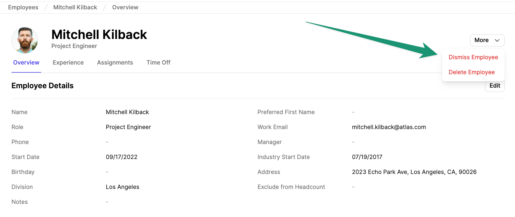 Dismiss Employee Pn
