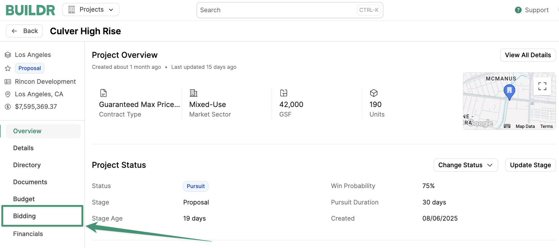 Project Bidding Tab Pn