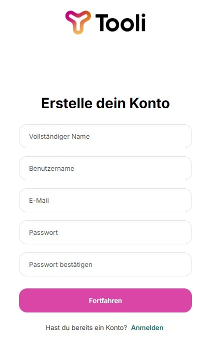 Registrierungsformular