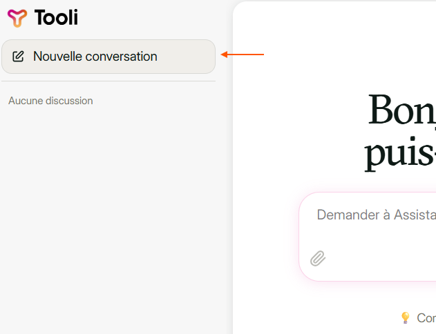 Bouton Nouvelle conversation