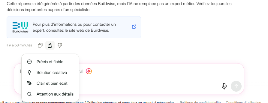 Raisons après un pouce vers le haut