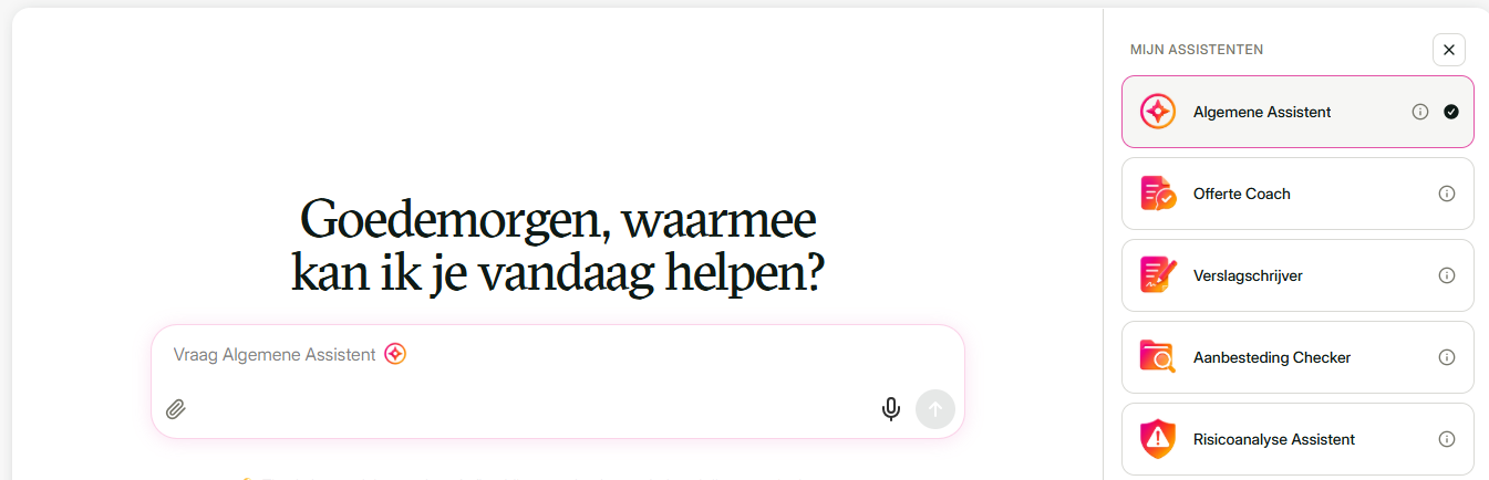 Paneel Mijn assistenten