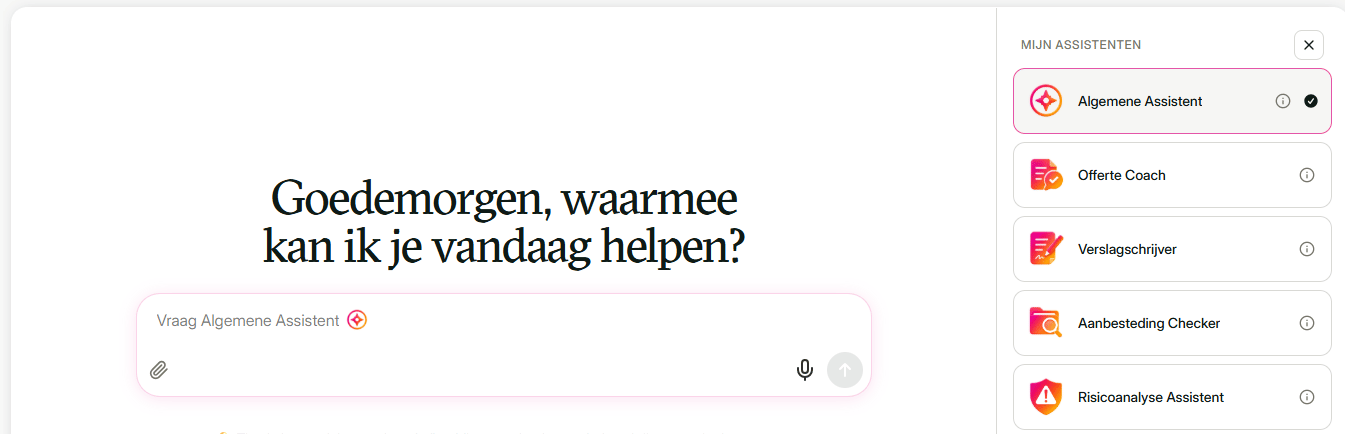 Paneel Mijn assistenten