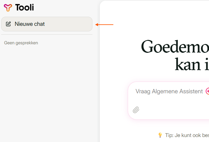 Knop Nieuwe chat