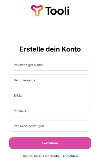 Registrierungsformular