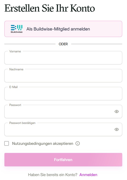 Registrierungsformular