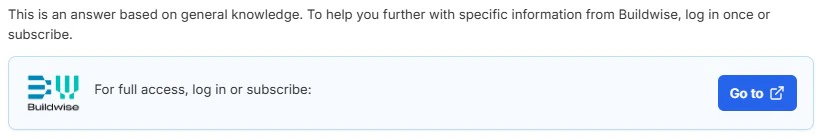 Message for Buildwise access