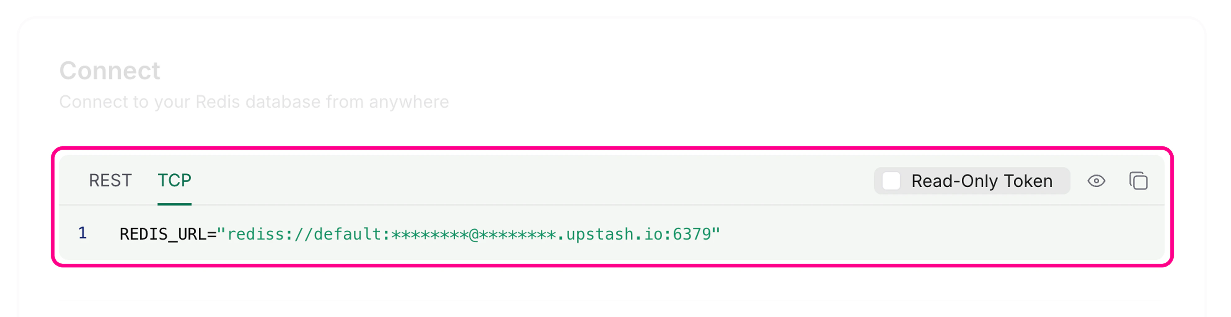 Upstash Redis 数据库页面
