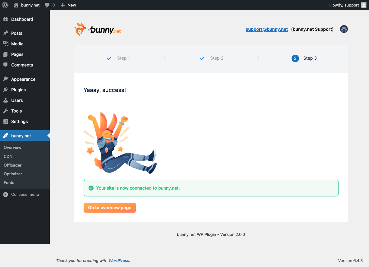 Setup complete