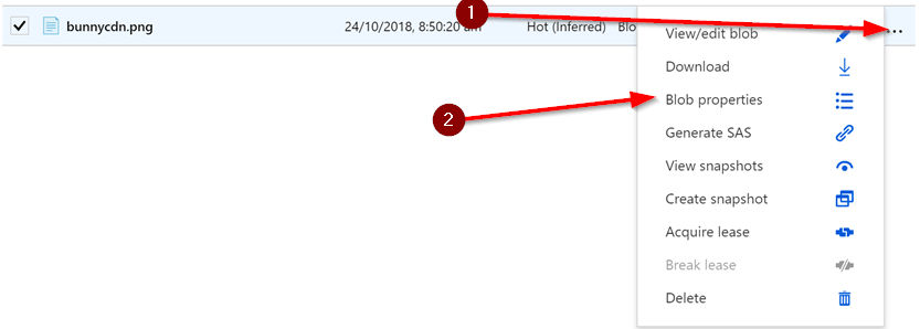 Opening Blob Properties