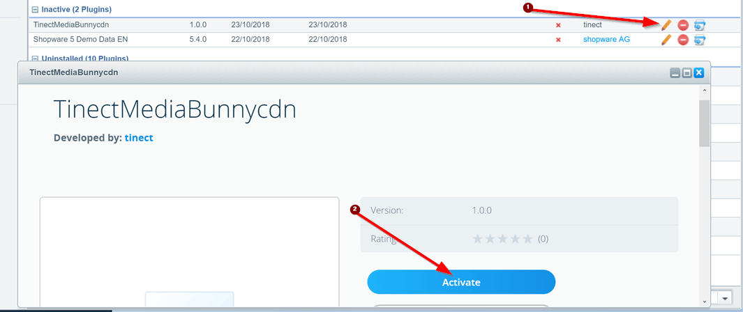 Activating the plugin